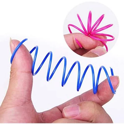 Itopfox Cat Spiral Spring Toy, 12-Pack Interactive Kitten Toy For Hunting, Biting, And Play, Colorful Heavy Plastic Springs To Keep Cats Active 4 Itopfox Cat Spiral Spring Toy, 12-Pack Interactive Kitten Toy For Hunting, Biting, And Play, Colorful Heavy Plastic Springs To Keep Cats Active - Image 2