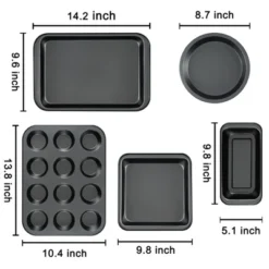 Itopfox Kitchen 5-Piece Nonstick Bakeware Set With Round & Square Cake Pans, Muffin Pan, Loaf Pan, Roast Pan For Baking 13 Itopfox Kitchen 5-Piece Nonstick Bakeware Set With Round & Square Cake Pans, Muffin Pan, Loaf Pan, Roast Pan For Baking -Kitchen Chef GUEST 603beaa2 c028 4b75 9d1d c128eb96c206