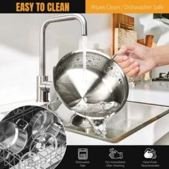 Itopfox Stainless Steel Cookware Set, 6-Piece Nonstick Induction Pots & Pans Set, Works With Gas/Electric Cooktops, Dishwasher Safe -Kitchen Chef GUEST 618a39ad d714 4f16 88e5 34aca522d210