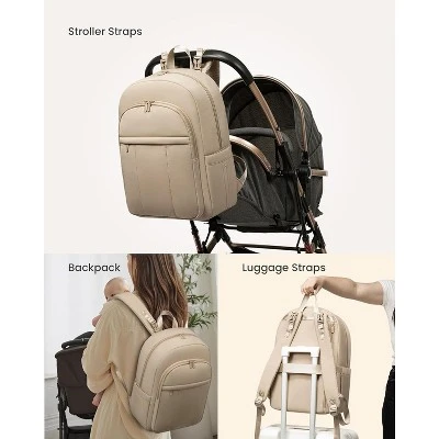 Itopfox Lightweight Puffy Diaper Backpack With Changing Pad, Large Capacity Waterproof Travel Bag For Moms, Coffee Brown 3 Itopfox Lightweight Puffy Diaper Backpack With Changing Pad, Large Capacity Waterproof Travel Bag For Moms, Coffee Brown