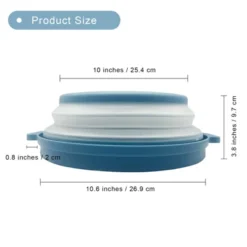 Itopfox Microwave Food Cover With Handle - Collapsible Vented Silicone Splash Guard & Tray For Heating, Doubles As Draining Basket For Washing Fruits -Kitchen Chef GUEST 646906bb 9ed4 4780 a717 6dcb30bcd91b