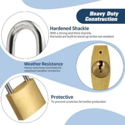 Itopfox 12-Pack Keyed Padlock, Waterproof & Rustproof Solid Brass Lock For Storage Unit, Shed, Garage & Fence Security -Kitchen Chef GUEST 64af8e48 b01d 4c1b a76f cd571a2a0ddc