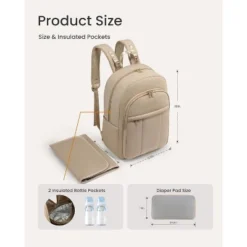 Itopfox Lightweight Puffy Diaper Backpack With Changing Pad, Large Capacity Waterproof Travel Bag For Moms, Coffee Brown 11 Itopfox Lightweight Puffy Diaper Backpack With Changing Pad, Large Capacity Waterproof Travel Bag For Moms, Coffee Brown -Kitchen Chef GUEST 64ba44f8 1504 4c30 947f 682cd44505ff