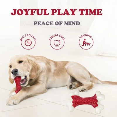 Itopfox Tough Chew-Proof Dog Toys For Aggressive Chewers, Large Breed Nylon Bone Toy, Almost Indestructible For Dogs 3 Itopfox Tough Chew-Proof Dog Toys For Aggressive Chewers, Large Breed Nylon Bone Toy, Almost Indestructible For Dogs