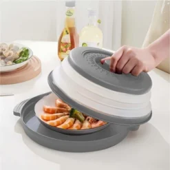 Itopfox Microwave Splatter Cover With Anti-scald Base Plate, Large Plastic & Silicone Vented Collapsible Guard Lid, Plate Holder & Kitchen Colander -Kitchen Chef GUEST 66d5da6b 187f 411b aa33 d9f0d6ae92d7