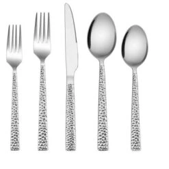 Itopfox Hammered Silverware Set, 40-Piece Stainless Steel Flatware For 8, Includes Dinner Knives, Forks, Spoons, Modern Design, Mirror Polish -Kitchen Chef GUEST 672a326c c044 47c3 bf6b 1aed8ed4ac0e