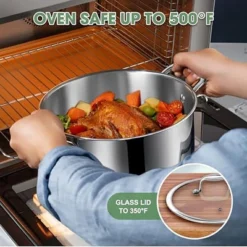 Itopfox 3 Ply Stainless Steel 11-Piece Cookware Set With Lids, Pots And Pans, Non-Toxic, Induction, Oven, Dishwasher Safe, Professional Chef Quality -Kitchen Chef GUEST 67536f59 b513 4feb 8d0c 37ab6c8edeab