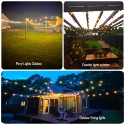 Itopfox Outdoor String Lights Waterproof 200FT With 100+4 Shatterproof LED Edison Bulbs For Party Backyard Gazebo Pergola Cafe, 2Pack X 100ft -Kitchen Chef GUEST 6ab52adb 6e38 4f03 8704 7ef92d31fdf3