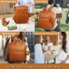 Itopfox Vegan Leather Diaper Backpack With Waterproof Changing Pad, Reinforced Stitching & Zippers, Ergonomic Design For Traveling Moms, Brown -Kitchen Chef GUEST 6ac7d252 40c7 4147 a287 6067e7dcc713