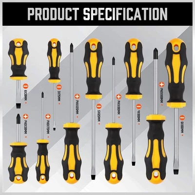 Itopfox 11-Piece Magnetic Screwdriver Set With 5 Phillips And 5 Flat Head Tips For Secure Fastening And Loosening, Includes Storage Box 4 Itopfox 11-Piece Magnetic Screwdriver Set With 5 Phillips And 5 Flat Head Tips For Secure Fastening And Loosening, Includes Storage Box - Image 2