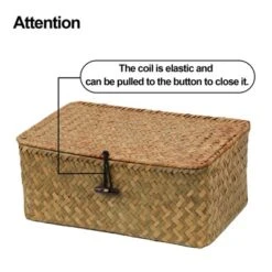 Itopfox Set Of 2 Wicker Baskets With Lids, Seagrass Woven Storage Bins For Home Organization, Decorative Storage Baskets For Any Room -Kitchen Chef GUEST 6deb82e8 4293 48ff 9c89 b38781eda189