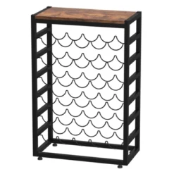 Itopfox 6-Tier Free Standing Wine Rack With Wooden Table Top, Sturdy Metal Bottle Holder For Kitchen Bar Pantry, Holds 30 Bottles -Kitchen Chef GUEST 6e2d0b04 dd60 49f0 98f4 6579d1b5a840