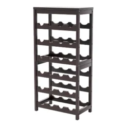 Itopfox 24 Bottle Freestanding Wine Rack With Table Top, 6 Tier Bamboo Wine Shelf For Kitchen, Bar, Dining Room, Living Room - Dark Brown -Kitchen Chef GUEST 71e15de4 f22b 4cce a5bb 3e7c6afb7d67