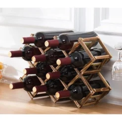 Itopfox Freestanding Stackable Wine Rack Organizer For Countertop And Cabinets With Foldable Design And Scratch-Resistant Protector -Kitchen Chef GUEST 71eed8dd ca66 4743 aecb a383d7f80ffd