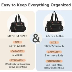 Itopfox Medium Black Diaper Tote Bag For Parents With Pacifier Case, 10 Pockets, Insulated Bottle Holders, Travel-Friendly 16 Itopfox Medium Black Diaper Tote Bag For Parents With Pacifier Case, 10 Pockets, Insulated Bottle Holders, Travel-Friendly -Kitchen Chef GUEST 72c3f115 b4c7 4115 aaf1 24413f50d945