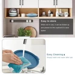 Itopfox Microwave Food Cover With Handle - Collapsible Vented Silicone Splash Guard & Tray For Heating, Doubles As Draining Basket For Washing Fruits -Kitchen Chef GUEST 73a4d007 9072 48b9 9ef4 1c78d984c2f7