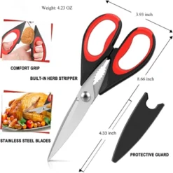 Itopfox Kitchen Scissors Heavy Duty Stainless Steel, All Purpose Cooking Shears For Meat Poultry Food, Dishwasher Safe Utility Tools With Home Gift -Kitchen Chef GUEST 73cc846d e112 43cc b264 7e3cce193a7f
