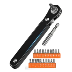 Itopfox Ratchet Screwdriver Set, EDC Gear Tool Pocket Ratcheting Screwdriver, Stocking Stuffers For Men, 90 Degree Right Angle Mini Ratchet Set -Kitchen Chef GUEST 74f057a2 eafe 46d9 927b b89747bafe44