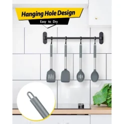 Itopfox 4-Piece Silicone Cooking Utensil Set Non-Stick Spatulas & Spoons Heat-Resistant Kitchen Tools For Frying, Mixing, Serving, Draining, Stirring -Kitchen Chef GUEST 75b04019 26f8 46e3 8e84 affbb2fe1c4c