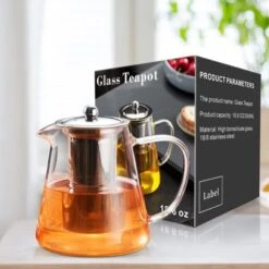 Itopfox Glass Teapot Stovetop Safe, Borosilicate Clear Tea Kettle With Removable Stainless Steel Infuser, Ideal For Loose Leaf And Blooming Tea -Kitchen Chef GUEST 75e64056 809d 49e5 9559 5232e3918a49