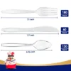 Itopfox 360-Piece Heavy Duty Clear Plastic Silverware Set - Forks, Spoons, Knives Heat Resistant Disposable Utensils For Parties, Events Everyday Use 2 Itopfox 360-Piece Heavy Duty Clear Plastic Silverware Set - Forks, Spoons, Knives Heat Resistant Disposable Utensils For Parties, Events Everyday Use -Kitchen Chef GUEST 763a5284 f0cb 4b03 aefa a415925b3f77