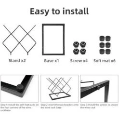 Itopfox Small Wine Rack Countertop, 5-Bottle Metal Holder For Home Kitchen Bar, Tabletop Storage For Cabinet Pantry -Kitchen Chef GUEST 777c2311 0938 43a7 9899 d22372bb1078