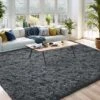 Itopfox Fluffy Dark Grey Area Rug For Bedroom Living Room, Soft Plush Shaggy Deep Gray Kids Rug, Non-Slip And Machine Washable Carpet For Dorm Decor -Kitchen Chef GUEST 7a108f85 3c1c 4de1 9d83 a60fa68c942b