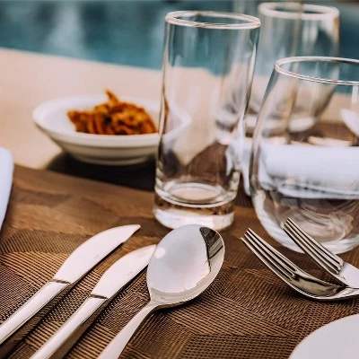 Itopfox 45-Piece Silverware Set, Durable Stainless Steel Flatware For 8, Ergonomic Design With Steak Knives, Rust-proof, Dishwasher Safe Kitchen 5 Itopfox 45-Piece Silverware Set, Durable Stainless Steel Flatware For 8, Ergonomic Design With Steak Knives, Rust-proof, Dishwasher Safe Kitchen - Image 3