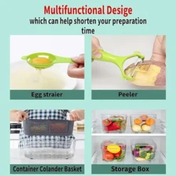 Itopfox 22-in-1 Vegetable Chopper With Container, Multi-Purpose Veggie Dicer & Food Cutter For Onion, Tomato, Includes 13 Blades & Lemon Squeezer -Kitchen Chef GUEST 7fccf2a9 0ac9 42e6 b52f 72abf623a4b9