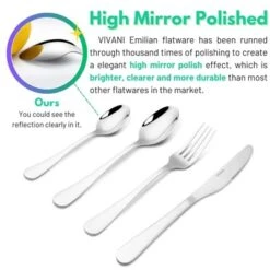 Itopfox 16 Piece Silverware Set For 4, Premium Stainless Steel Cutlery Set, Utensil Sets, Flatware For 4, Forks Spoons And Knives Set Dishwasher Safe -Kitchen Chef GUEST 81756de3 6d68 4e6f 83a2 2c2b2163718f