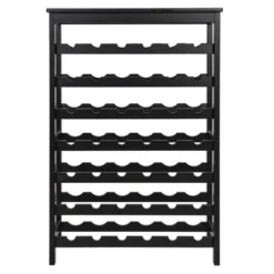 Itopfox 7-Tier Bamboo Wine Rack Freestanding Floor With Table Top, Wine Storage Shelf For Kitchen Dining Room Bar, Black -Kitchen Chef GUEST 81c0a221 5a03 4b2b 8066 a8b34926c1e8