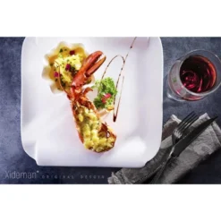 Itopfox 16-Piece Modern Black Hammered Silverware Set With Ultra Sharp 2-IN-1 Serrated Knives, Stainless Steel Flatware Set, Titanium Plated Cutlery -Kitchen Chef GUEST 81fdcbc8 a13c 4c27 8c3c 0a279634357d