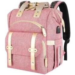 Itopfox Pink Diaper Backpack For Women With Insulated Pockets, USB Charging Port, RFID Anti-Theft Pocket, Stroller Straps, And Waterproof Fabric -Kitchen Chef GUEST 83fdc6ae 4bed 42e5 8b4e e09dc4e0ab03