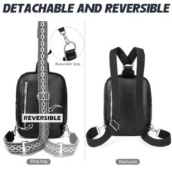 Itopfox 2-in-1 Sling Backpack With Removable Straps, Crossbody Purse For Women, Faux Leather Fanny Pack, Travel & Diaper Bag -Kitchen Chef GUEST 8443423e fded 4d97 9a07 fb80b513aa22