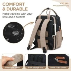 Itopfox Expandable Diaper Backpack For Twins - Dual Compartments, 26-36L Capacity, Includes Changing Pad & Stroller Straps, Unisex Black Khaki -Kitchen Chef GUEST 8538ade4 7c9d 4e2a 999f a0ba3b8bde8b