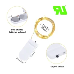 Itopfox 24 Pack Fairy Lights 20 LED Mini String Lights Waterproof Silver Wire For Vases Mason Jars DIY Crafts Plants Table Centerpieces Wedding Decor -Kitchen Chef GUEST 86c3f712 2608 46b5 9f34 14b54f9cde5a