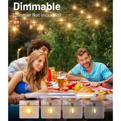 Itopfox Ultra Long Outdoor LED String Lights With Shatterproof S11 Edison Bulbs, Waterproof Hanging Light For Backyard Deck Porch Party Decor 4 Itopfox Ultra Long Outdoor LED String Lights With Shatterproof S11 Edison Bulbs, Waterproof Hanging Light For Backyard Deck Porch Party Decor - Image 2