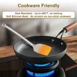 Itopfox 8-Piece Kitchen Utensils Set With Heat-Resistant Silicone Heads & Stainless Steel Handles, Includes Spatula Tongs, Spoon, Ladle, Pasta Server -Kitchen Chef GUEST 88436f99 7343 4c0c 9b88 d6187016960f