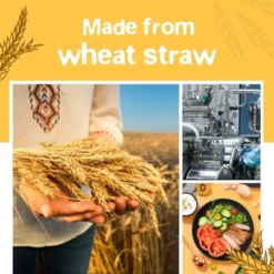 Itopfox 32-Piece Kitchen Plastic Wheat Straw Dinnerware Set, Service For 8, Unbreakable Dish Set - Dinner Plate, Dessert Plate, Cereal Bowl, Cup, -Kitchen Chef GUEST 890b4d8f 0259 4519 992c 8be44dfd0950 1