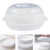 Itopfox 1-Tier Microwave Steamer For Healthy Cooking, White Round Steamer With Transparent Cover For Vegetables & Shellfish, Dishwasher Safe -Kitchen Chef GUEST 893aab8b a0ef 425d a462 9e03aed00548