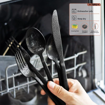 Itopfox 20-Piece Forged Silverware Set, Stainless Steel Flatware Cutlery Set For 4, Matte Satin Polished, Dishwasher Safe 7 Itopfox 20-Piece Forged Silverware Set, Stainless Steel Flatware Cutlery Set For 4, Matte Satin Polished, Dishwasher Safe - Image 5