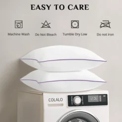 Itopfox Queen Size Pillows Set Of 2, Medium Supportive Bed Pillows With Super Soft Down Alternative Fill, Luxury Fluffy Hotel Quality For Side, Back -Kitchen Chef GUEST 8a960284 afd1 4335 9d2e bba1f2dfee6c