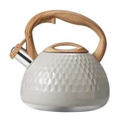 Itopfox Tea Kettle With Wood Pattern Handle, Loud Whistle, Food Grade Stainless Steel, Anti-Hot Handle, Rust-Resistant, Suitable For All Heat Sources -Kitchen Chef GUEST 8bd25cc1 3718 419c bd6b 9f61a6ec2e8e
