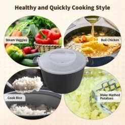 Itopfox Professional Large Microwave Cookware, Rice Cooker & Steamer For Vegetables, Safe Mixing & Serving Bowls, Food Storage Container, BPA Free -Kitchen Chef GUEST 8cc9fe77 510e 414f 9ba6 d1c4606f6e3c
