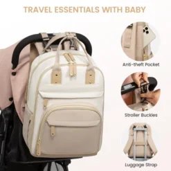 Itopfox Large Capacity Diaper Backpack With Changing Pad, Insulated Pockets, Stroller Buckles, Waterproof, Laptop Compartment, Beige-Khaki -Kitchen Chef GUEST 8d0d40d5 926b 4639 9cca 5b2608b47532