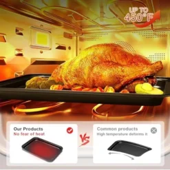 Itopfox Nonstick Bakeware Set, 7-Piece Carbon Steel Baking Pans With Cooling Rack, Stackable Design, Perfect For Cakes, Muffins, Pizza And More -Kitchen Chef GUEST 8d36239e 9780 4bc1 8a2a 5e739ddf4d44