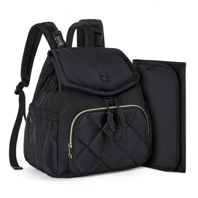 Itopfox Compact Diaper Backpack For Travel, Lightweight Quilted Baby Bag With Stroller Straps & Changing Pad, 11 Pockets 8 Itopfox Compact Diaper Backpack For Travel, Lightweight Quilted Baby Bag With Stroller Straps & Changing Pad, 11 Pockets - Image 6