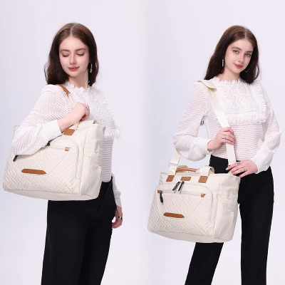 Itopfox Large Diaper Tote Bag With Laptop Compartment, Insulated Pockets, Multiple Storage For Baby Essentials, Travel Friendly 3 Itopfox Large Diaper Tote Bag With Laptop Compartment, Insulated Pockets, Multiple Storage For Baby Essentials, Travel Friendly