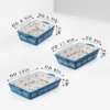 Itopfox 3-Piece Ceramic Baking Dish Set For Lasagna, Casseroles, Gratin & Desserts, Oven, Microwave & Freezer Safe, Rose Pattern Design -Kitchen Chef GUEST 91b460ac 2b02 465f a468 159796d61424