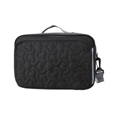 Itopfox Baby Diaper Bag With Multiple Pockets For Diapers, Wipes & Toys, Hand Strap, Fits In Backpack Or Stroller (Black Flower) 9 Itopfox Baby Diaper Bag With Multiple Pockets For Diapers, Wipes & Toys, Hand Strap, Fits In Backpack Or Stroller (Black Flower) - Image 7